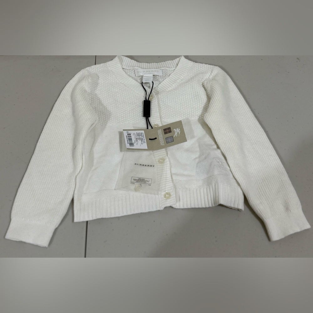 Burberry Kids White Sweater